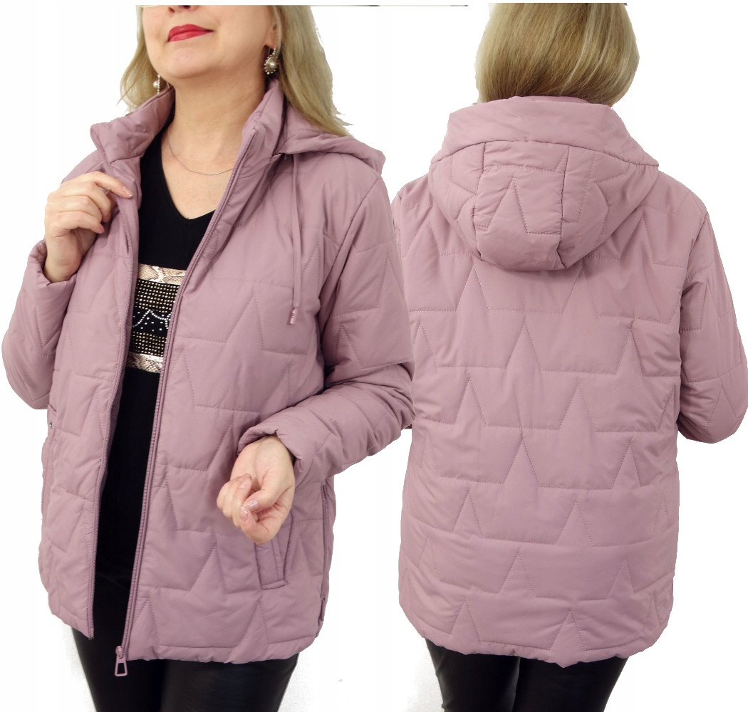 Kurtka Przejściowa Damska Wiosenna z Odpinanym Kapturem Dalia 44 2XL