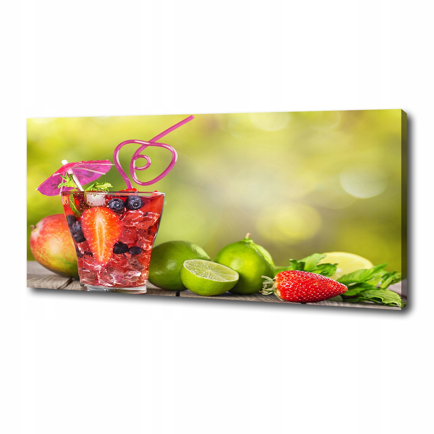 

Foto obraz na płótnie Owocowy koktajl 125x50 cm