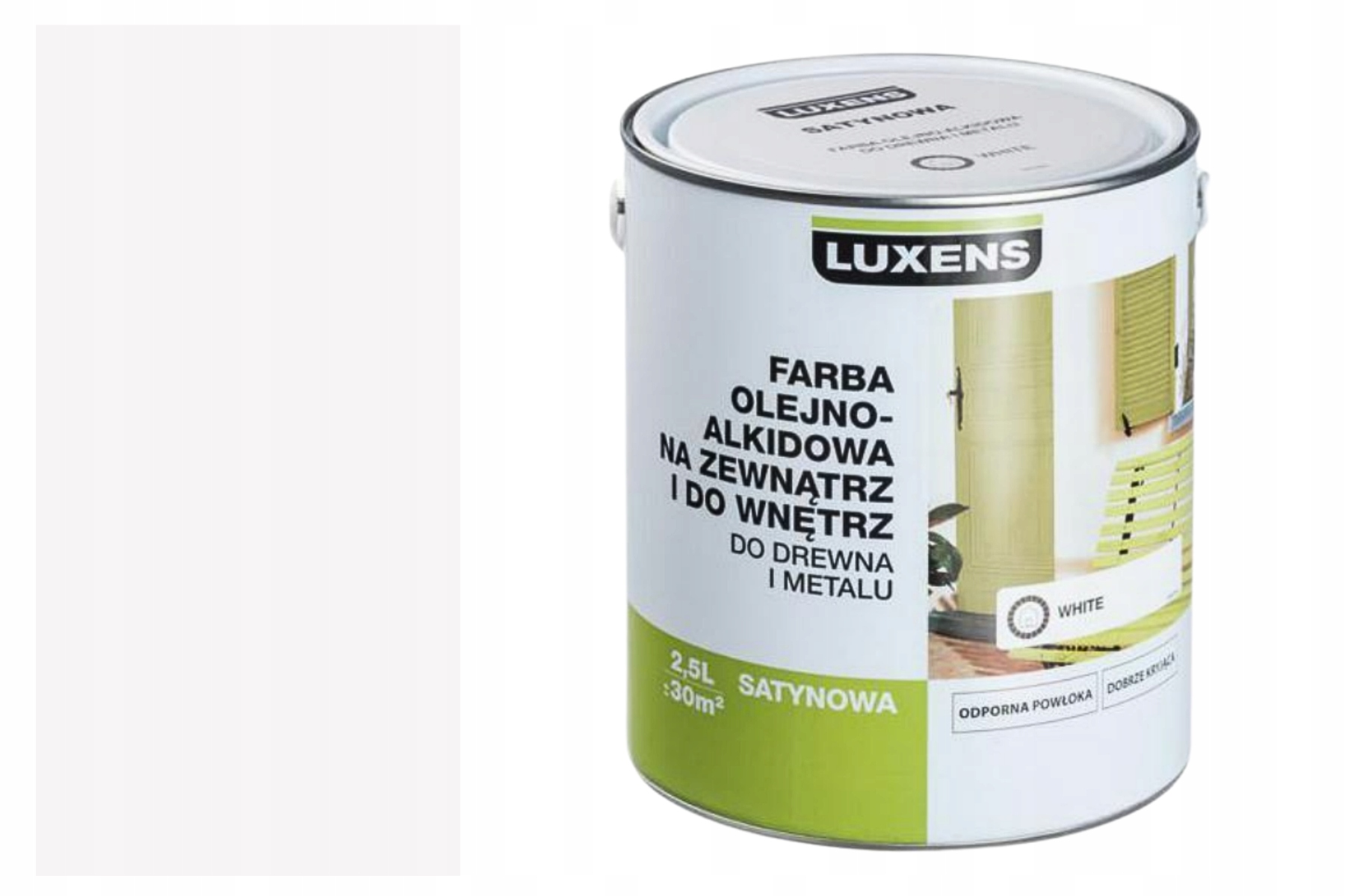 Olejo-alkydový smalt 2.5 l Bílý Saténový Luxens
