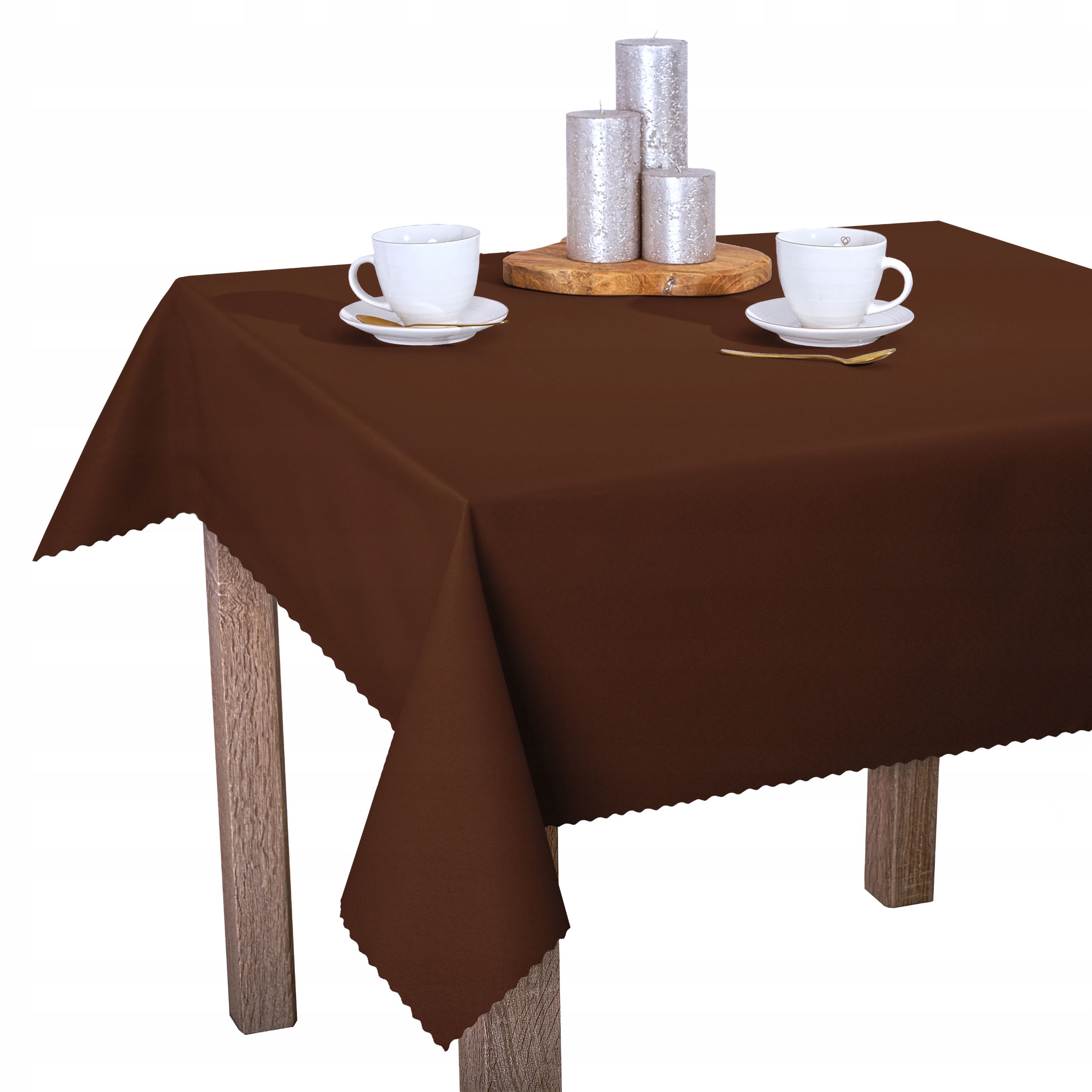 Ubrus odolný proti skvrnám Invitta Hladký Laura Hnědý U3 150x270 cm