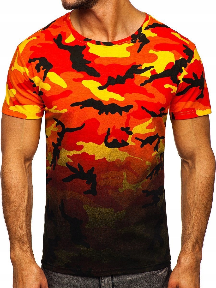 

T-shirt Z Nadrukiem Pomarańczowy S808 Denley_m