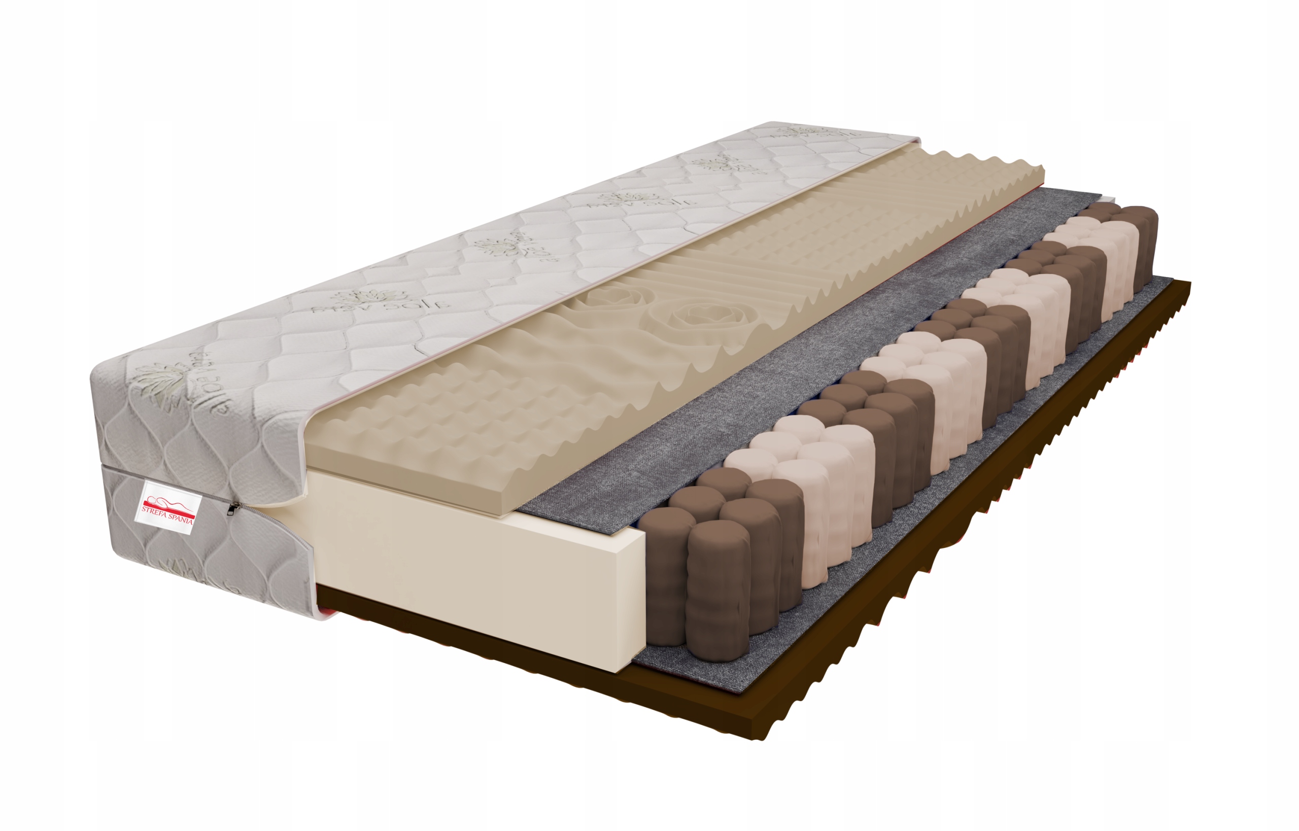 Matrace 160x200 cm Premium Multi Pocket Brown Prestige masážní profilovaná