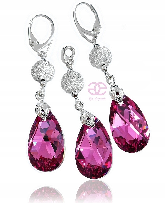 Křišťálový komplet Rose Diamond Stříbro Arande