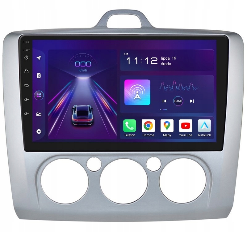 Navigace Rádio 2DIN Android Ford Focus MK2 8/256 Gb Dsp Carplay Lte