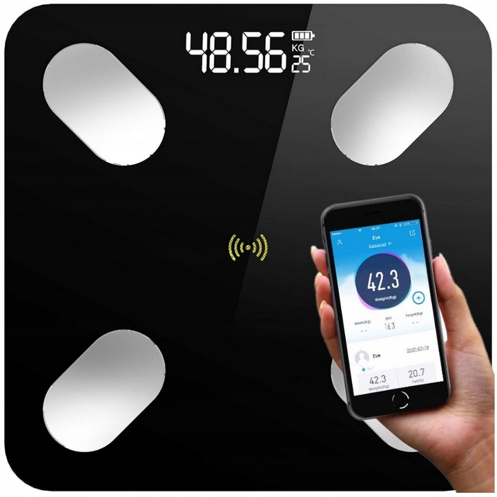 

Inteligentna Waga Łazienkowa Bluetooth Analityczna