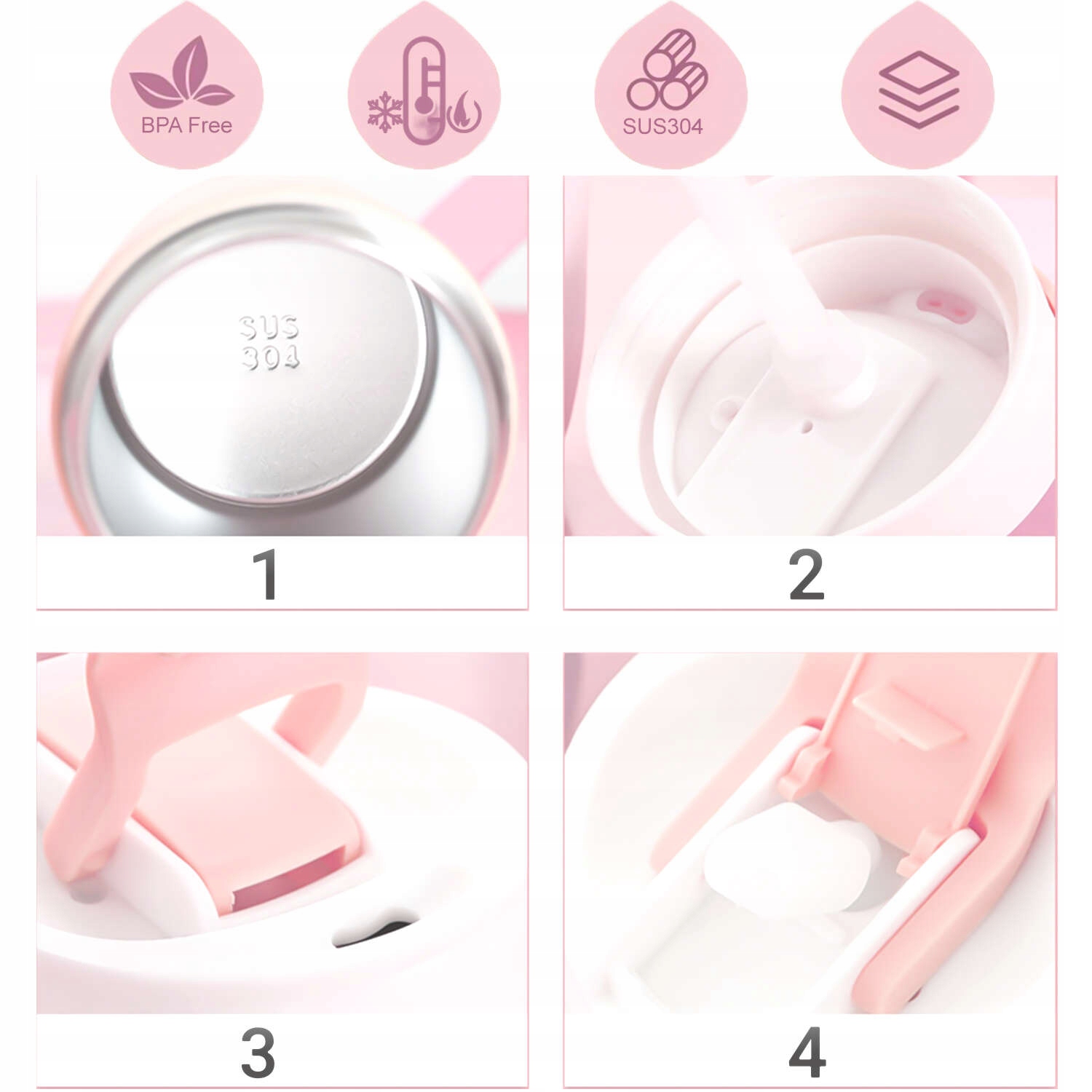 KUBEK TERMICZNY NA KAWE HERBATE YERBA MATE BIDON TERMOS PODWÓJNE ŚCIANKI Model Kubek termiczny ciepłe i zimne napoje