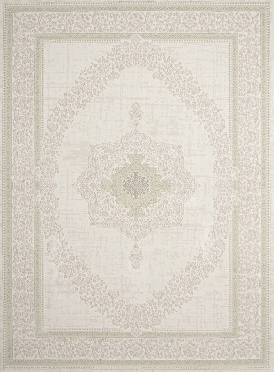 Kremowy Beżowy Ze Złotem Ornamentowy Dywan Klasyczny 200x290 cm