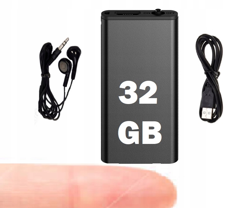 

Dyktafon Mini Mały Szpiegowski 32GB Podsłuch