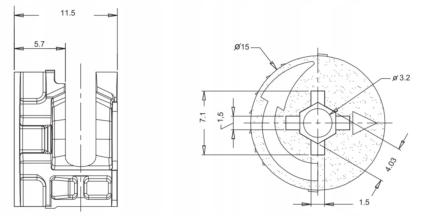 Mimośród znalowy 11.5x15 op.1000szt 05117.101.101 Kod producenta 05117.101.101