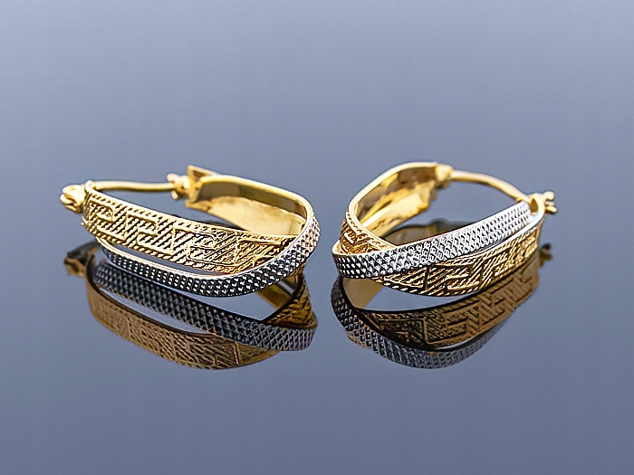 

Eleganckie złote kolczyki 14k ! Jakość !