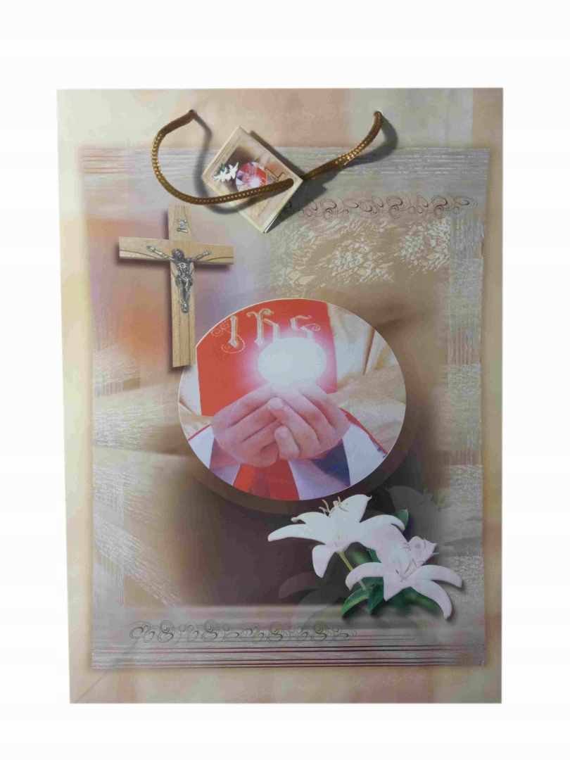 torebka laminowana na prezent komunia XL 1 szt