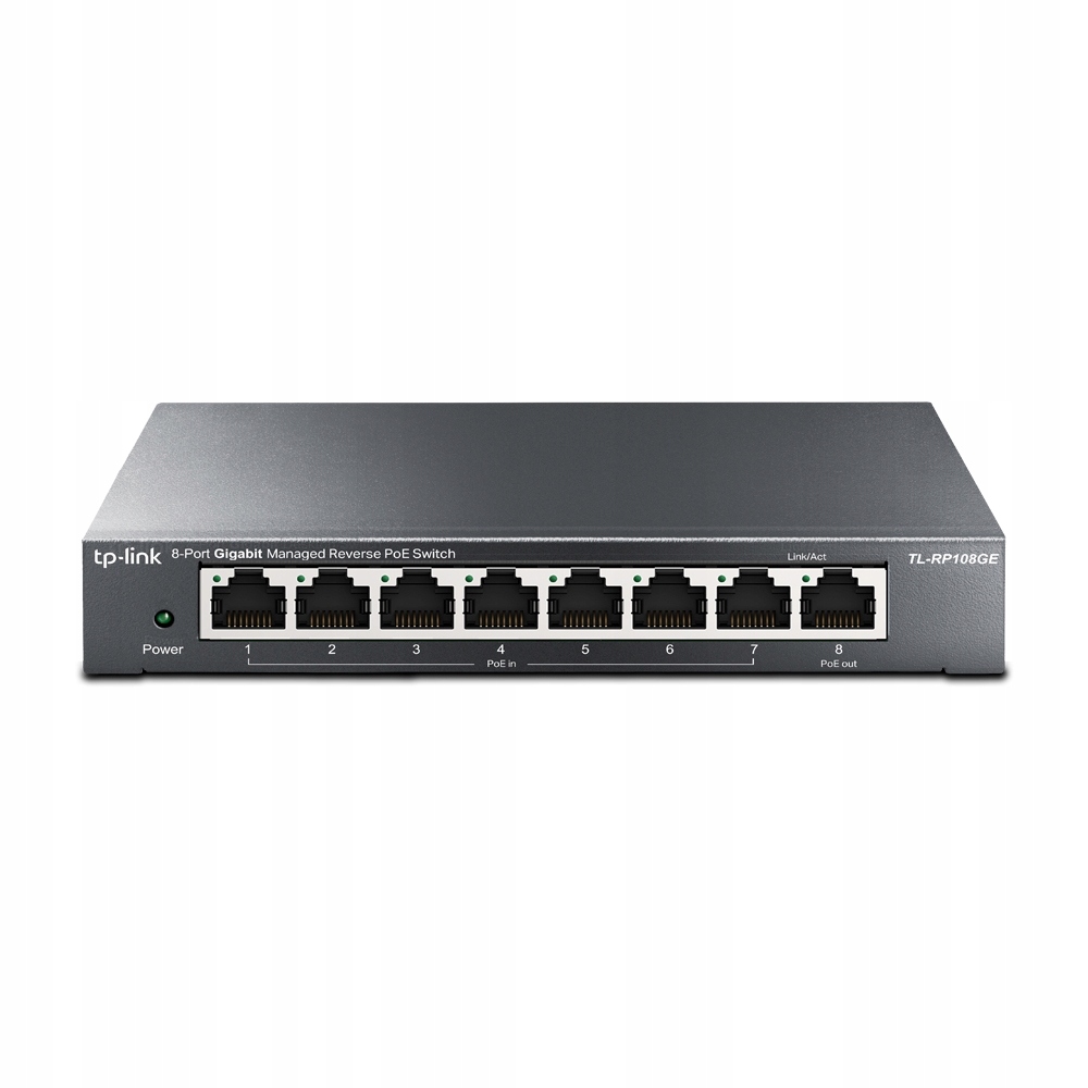 Switch TP-Link RP108GE Easy Smart, 8x Glan, 7x PoE-in reverzní, 1x PoE-out