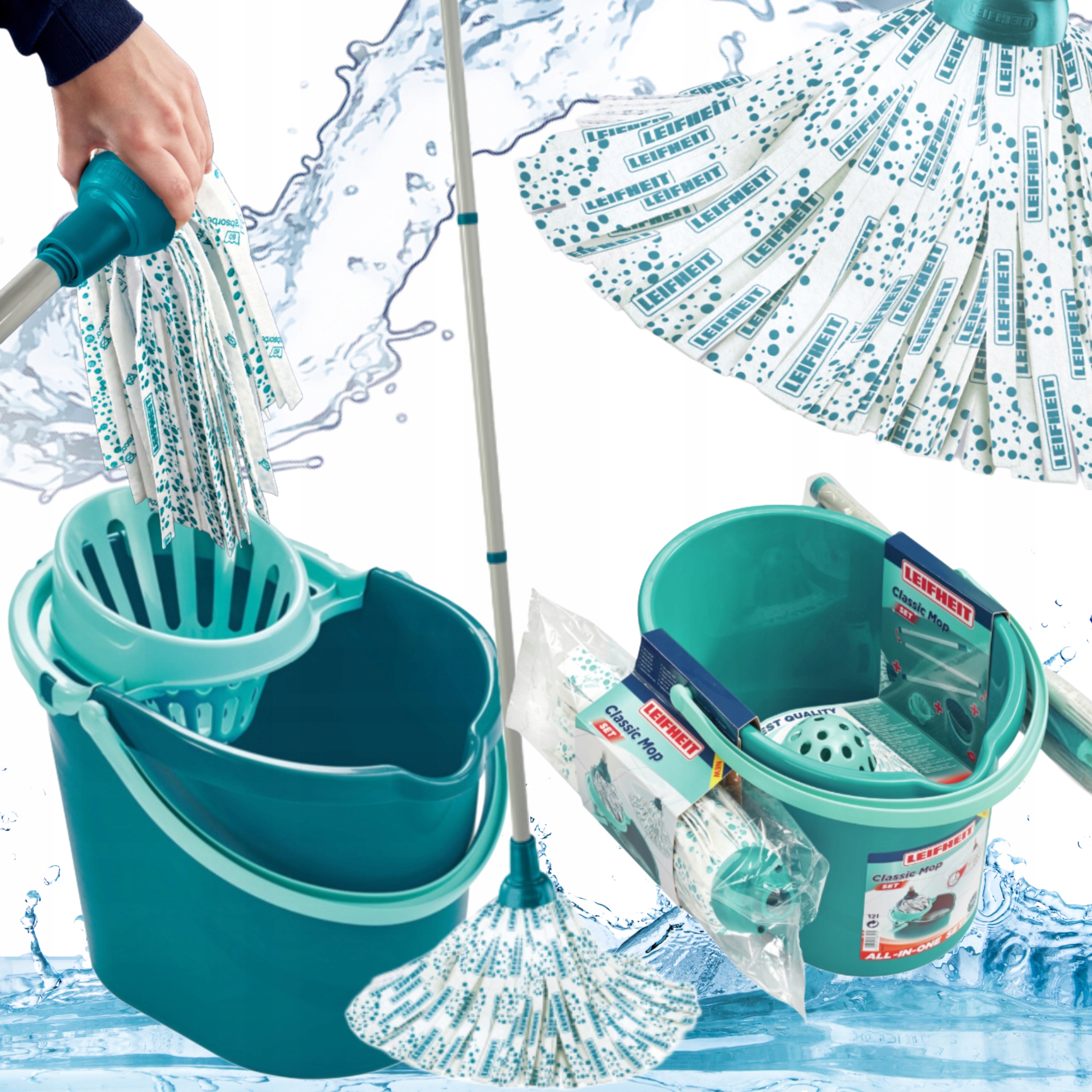 Levně Leifheit Clean Twist Rotační Mop Rotační S Kbelíkem Nástavec 120CM 12L