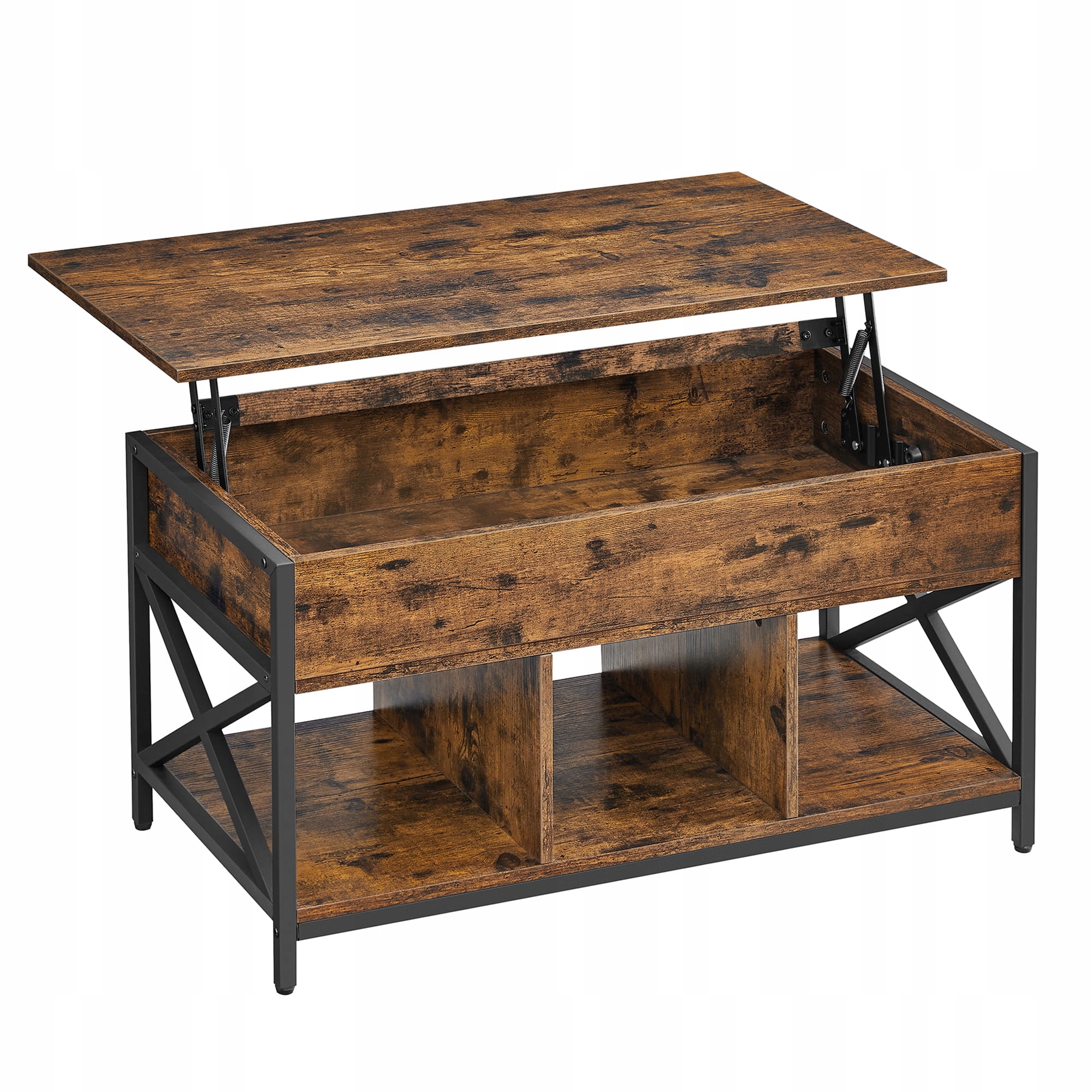 Konferenčný stolík lavica s zdvíhacím stolom a úložným priestorom 50x100x49-62 cm