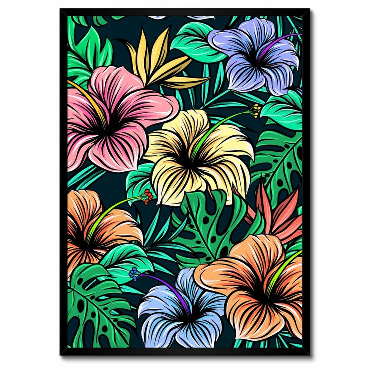 Plakáty v rámu 50x70 Monstera Zelený list