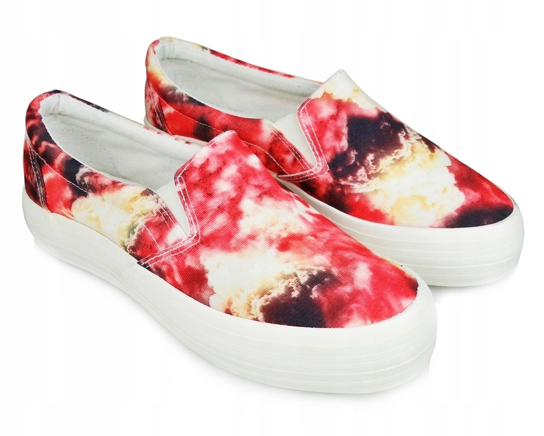 

Czerwone Tenisówki Damskie Na Platformie Slip On