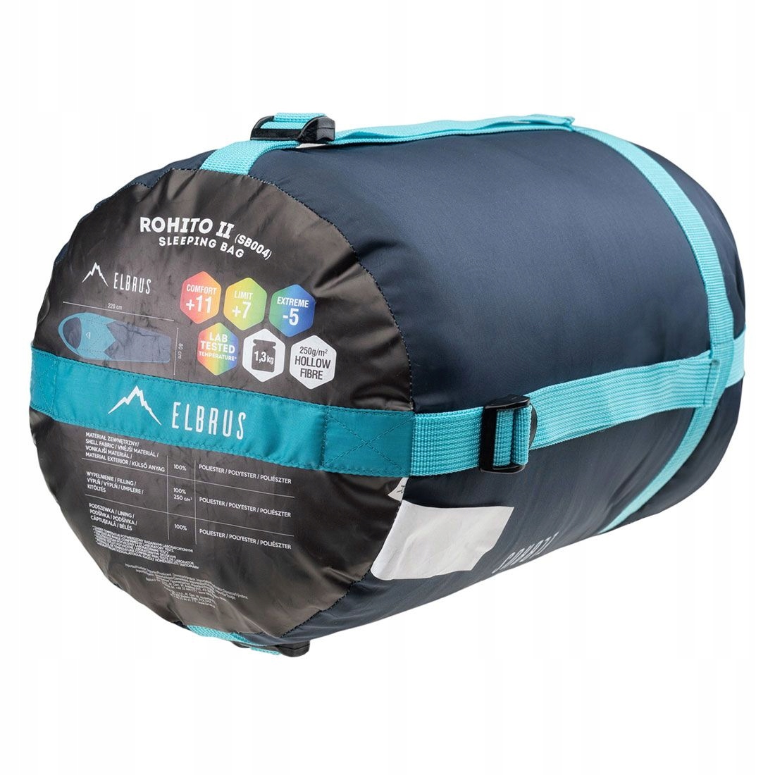 Śpiwór Elbrus Rohito 2 grantowy 220x80cm +7 stopni ONE SIZE Kod producenta ROHITO