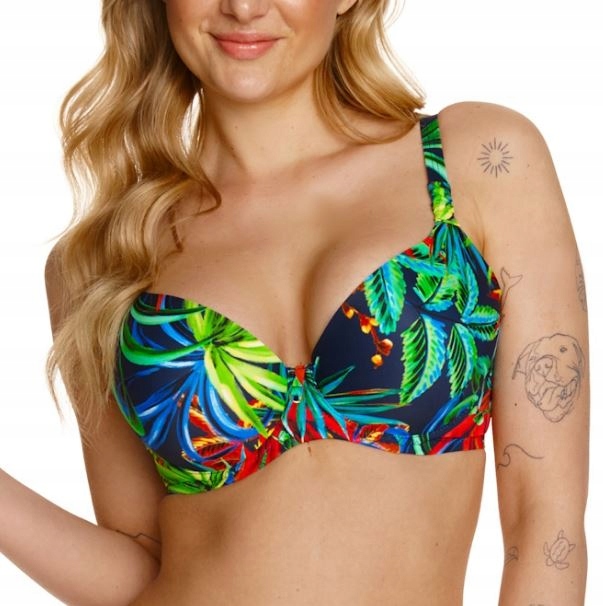 Lupoline Plavková Podprsenka Parrot Kopa Push-up Vícebarevná Velikost 75C