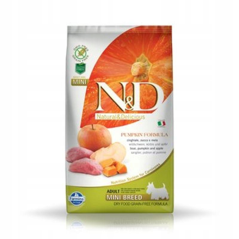 Levně Farmina N&d Mini Adult Suché Krmivo pro psa Divoká dýně Jablko Psa 7 kg