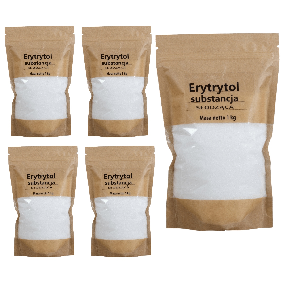 5 x Erythritol 1 kg přírodní sladidlo 0 kalorií náhrada cukru jemná chuť