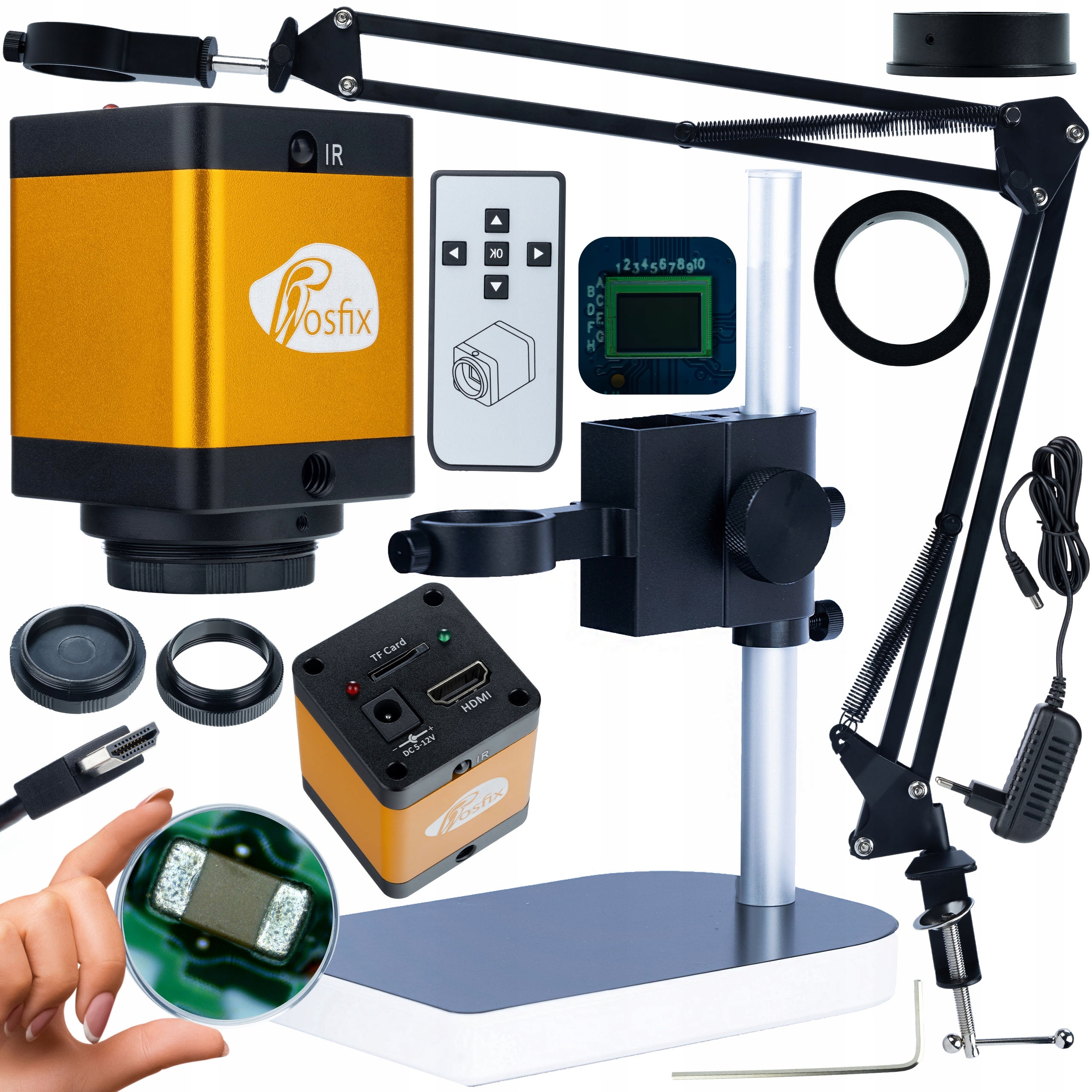 Pohyblivý Výložník Rámu Hliníková Základna Pro Digitální Mikroskop Hd Kamera