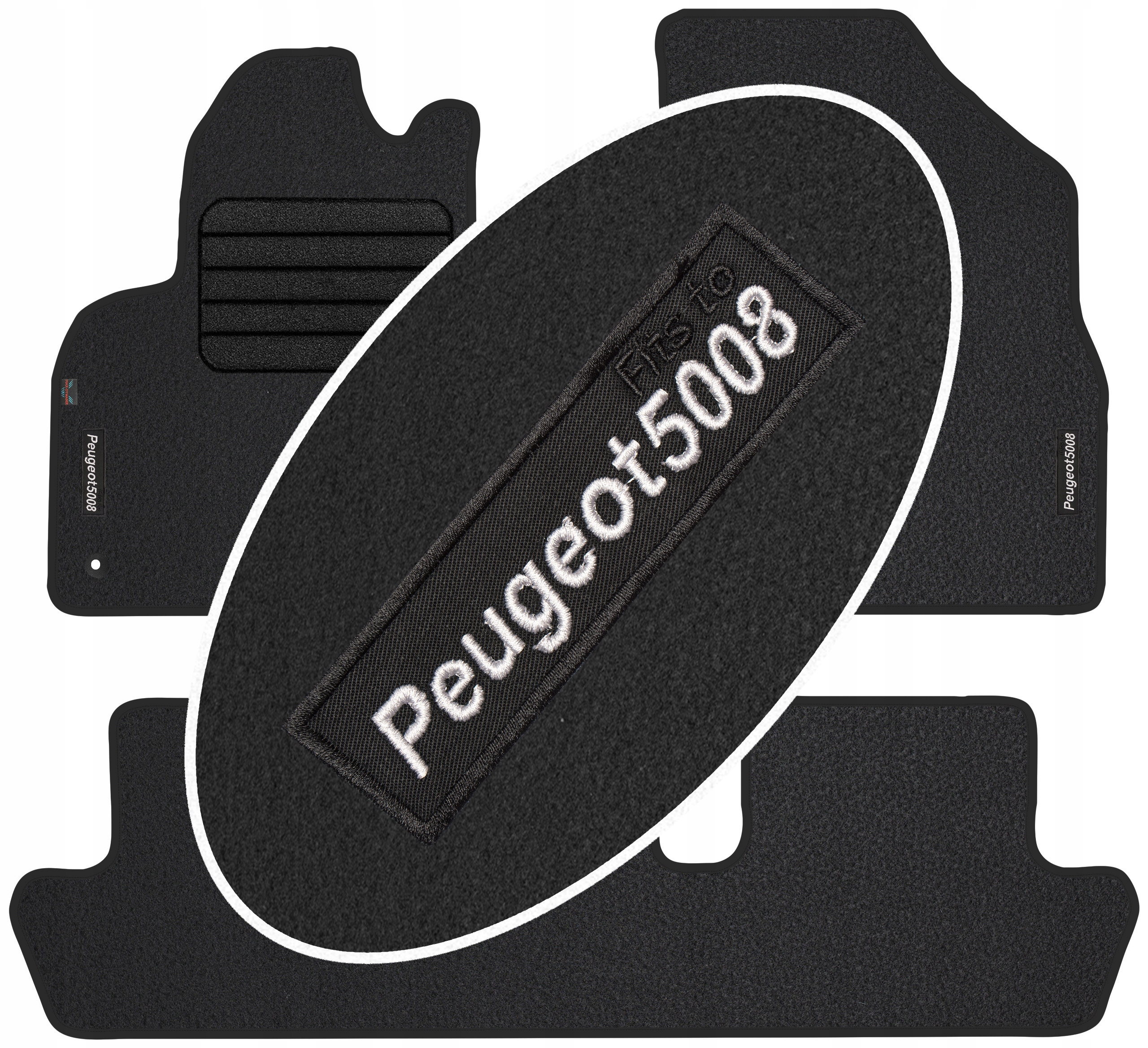 

Peugeot 5008 I 5os 2009-2016 Welurowe z Napisem