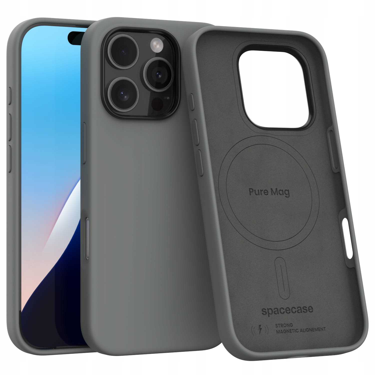Spacecase Pure Mag iPhone 16 Pro šedý