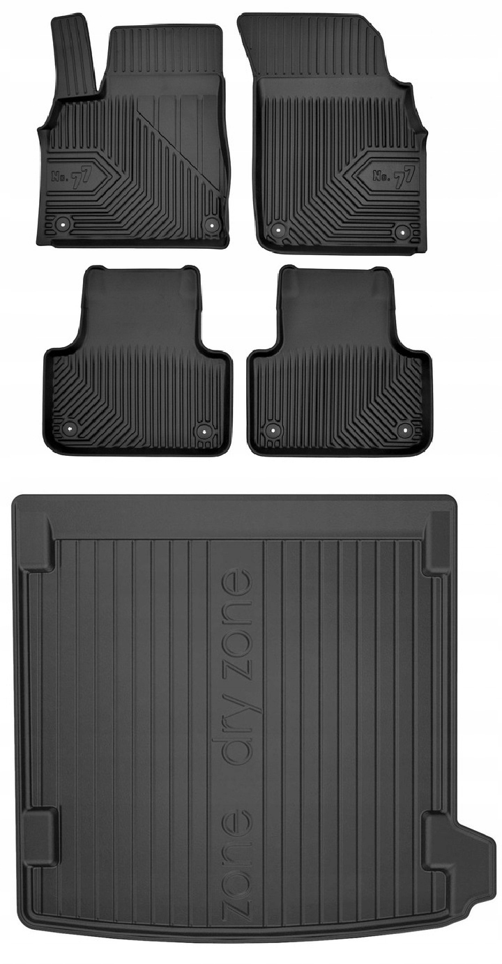 Set 77 Gumové rohože a rohože Audi Q8 od roku 2018