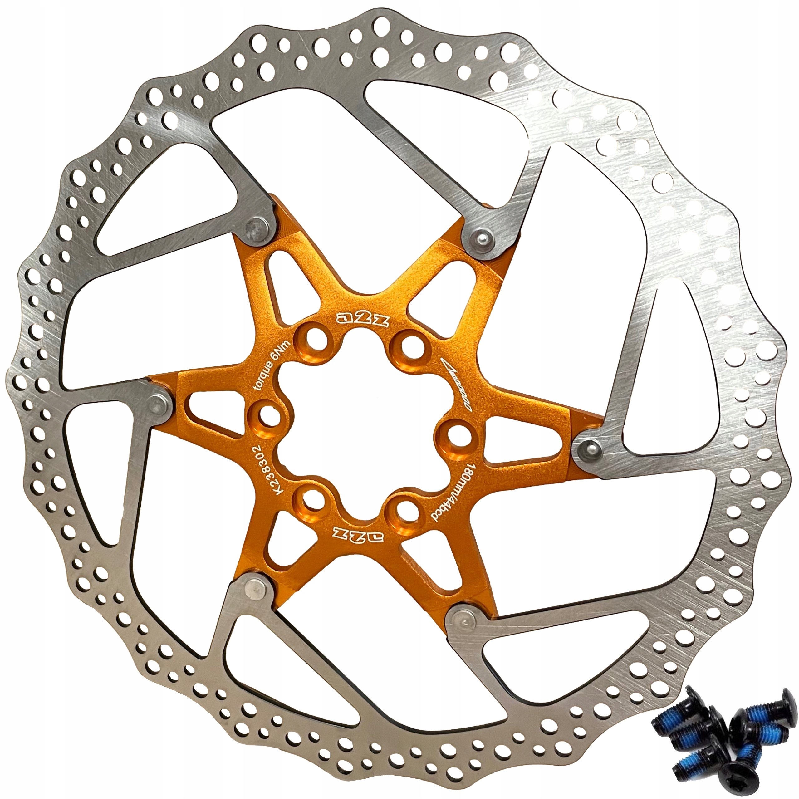 Tarcza Hamulcowa na Pająku Alu 180mm A2Z Atd Pomarańczowa Lekka Sztywna