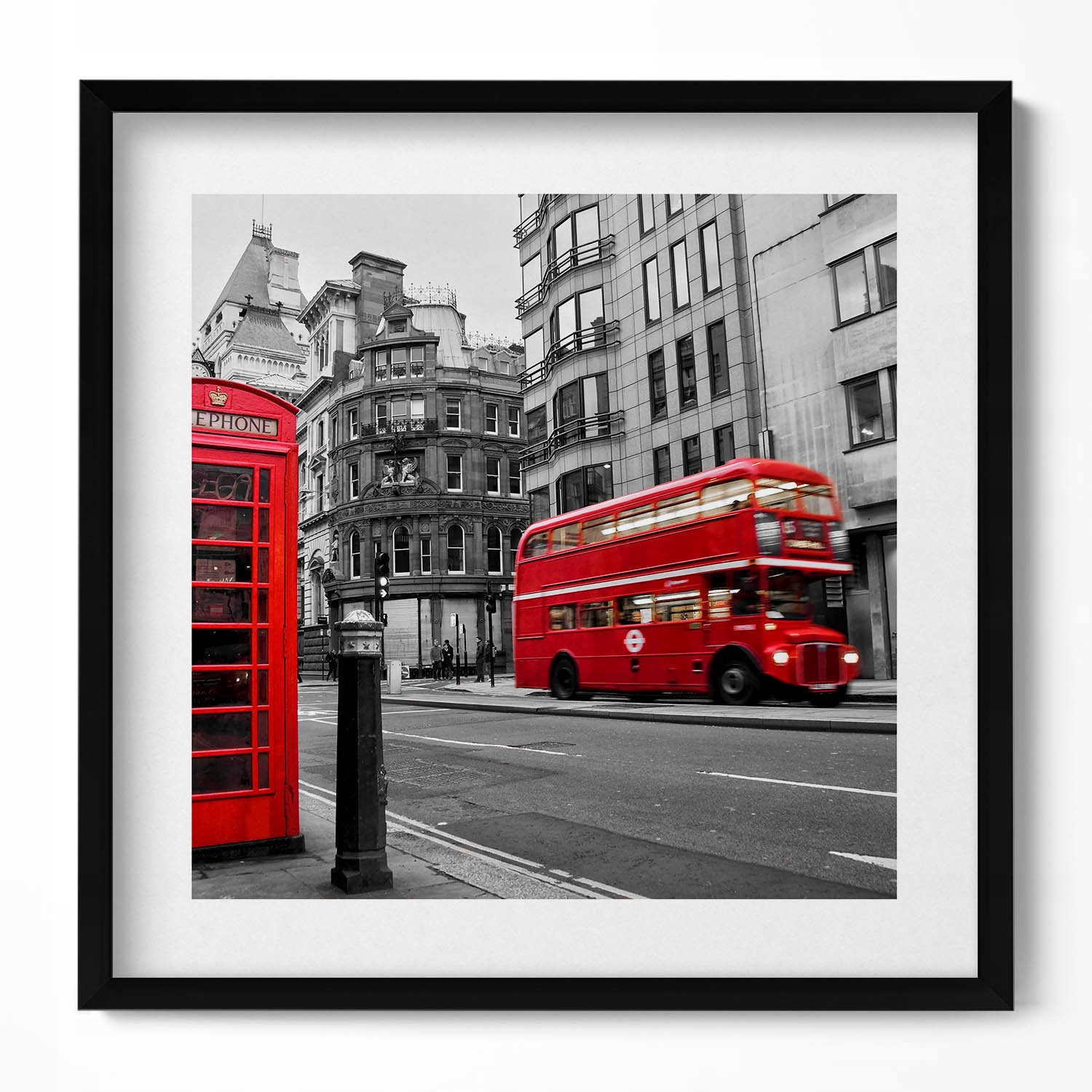 Elegantní obraz do obývacího pokoje Historický americký autobus na ulici 50x50 cm