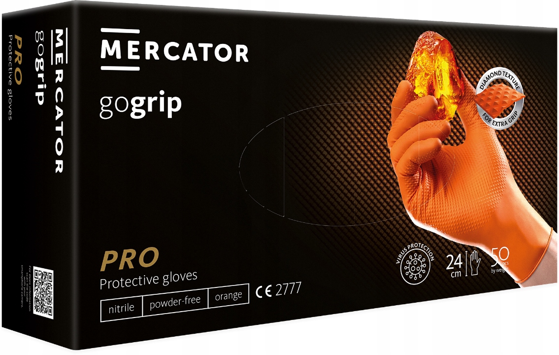 

Rękawiczki Nitrylowe Premium Gogrip Orange XL