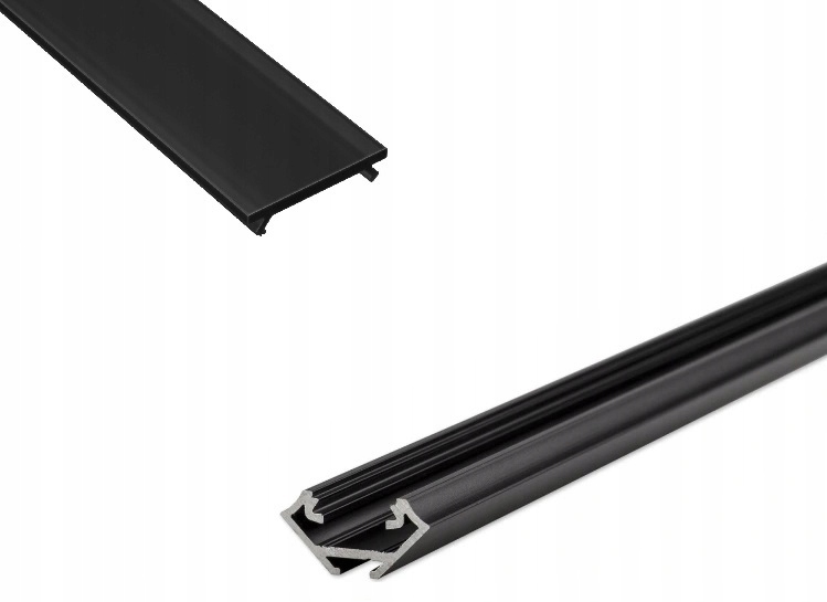 

Profil aluminiowy do Led rogowy C 1m Czarny klosz