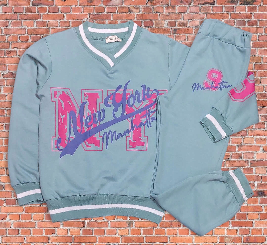 KOMPLET Dresowy Z NAPISEM Bluza w Serek 122 Marka Inna marka