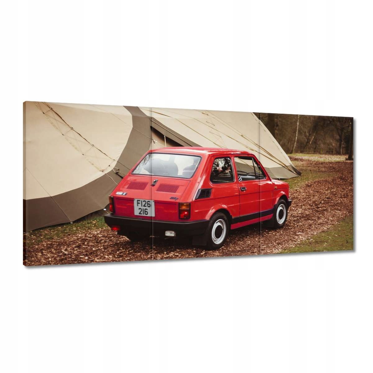 Obrazy 210x100 Červený malý Fiat 126p