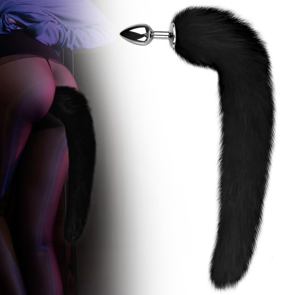 SXOVO Metalowy Korek Analny z Sztucznym Lisim Ogonem BDSM Fetysz Cosplay — miniatura 3