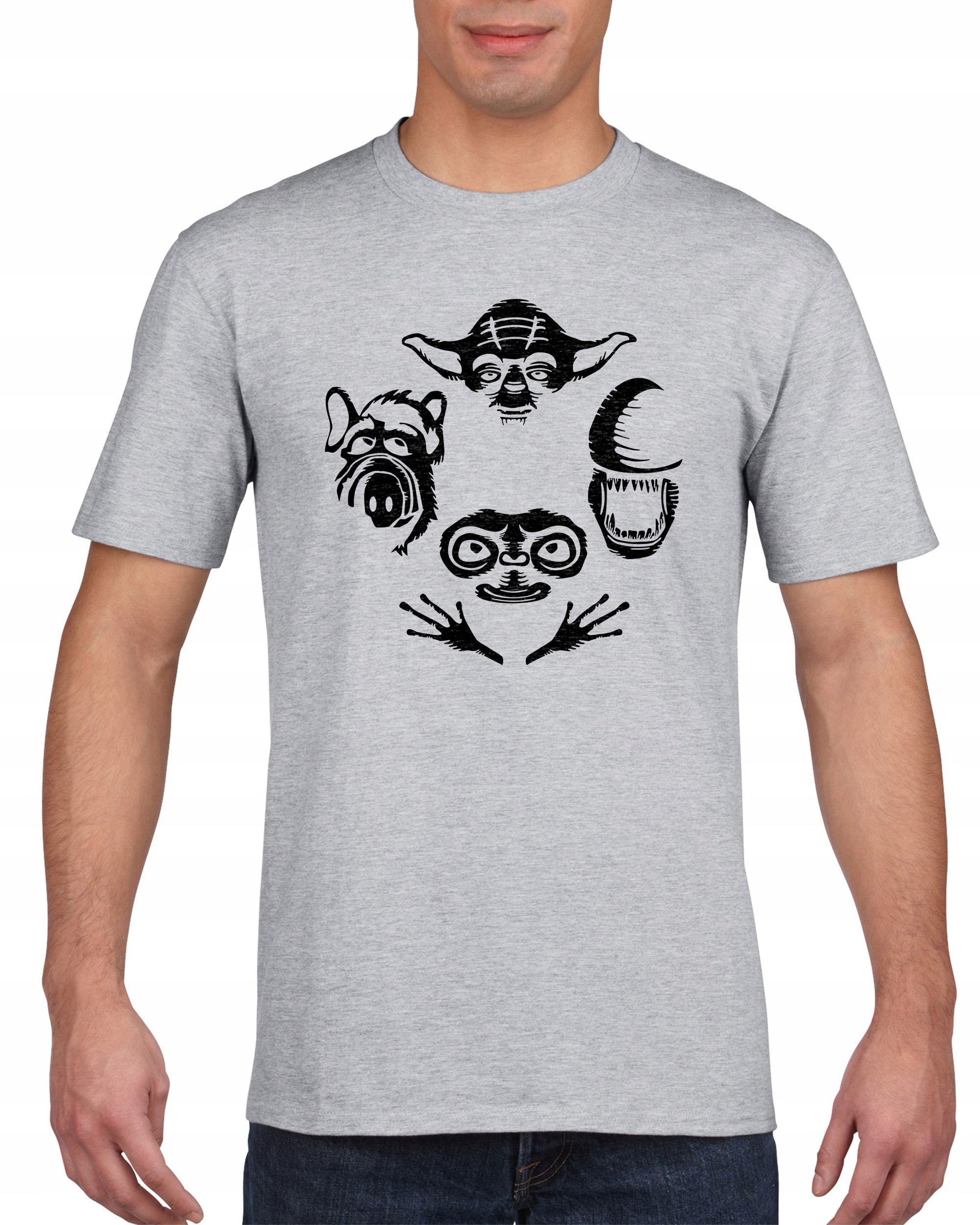 

Koszulka męska Alf Et Yoda Obcy Geek Rhapsody L