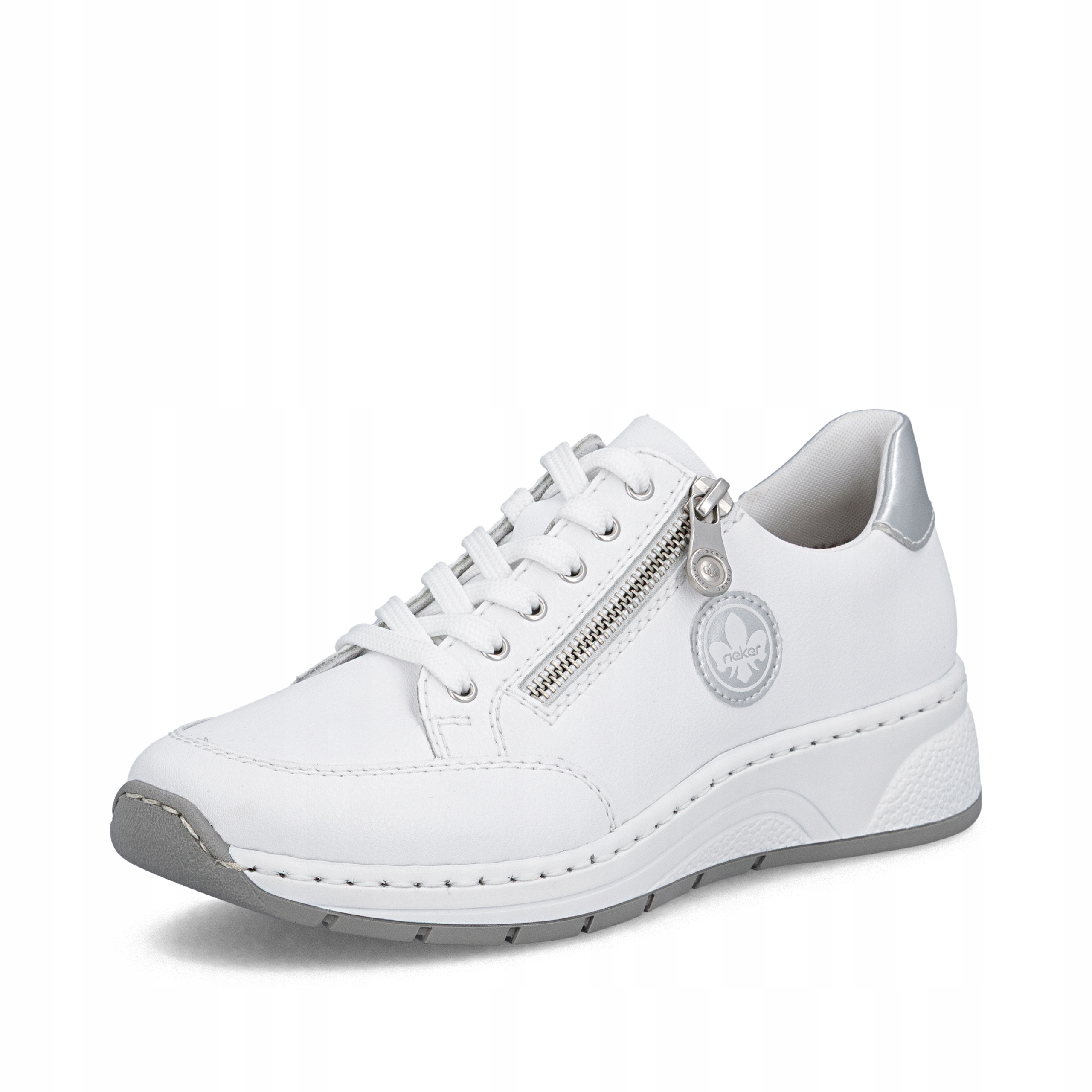 Rieker Antistress N6508-80 Dámské Kožené Polobotky Bílé S Vložkou Soft, velikost 41