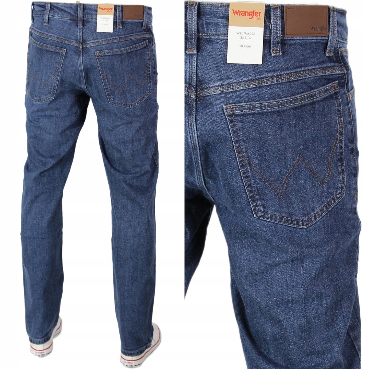 Wrangler Regular Straight Jeansy Proste "dark Stone" W32 L32