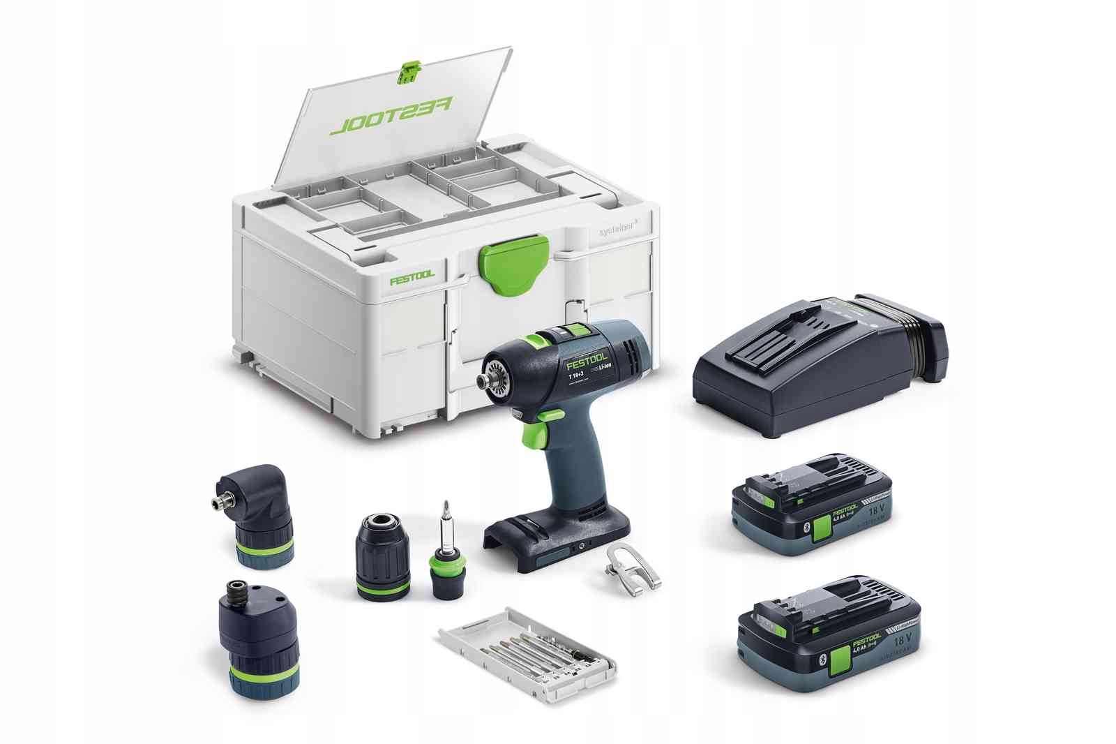 Festool Akumulátorový Aku Vrtačka T18+3 Hpc 4,0 I-set XXL