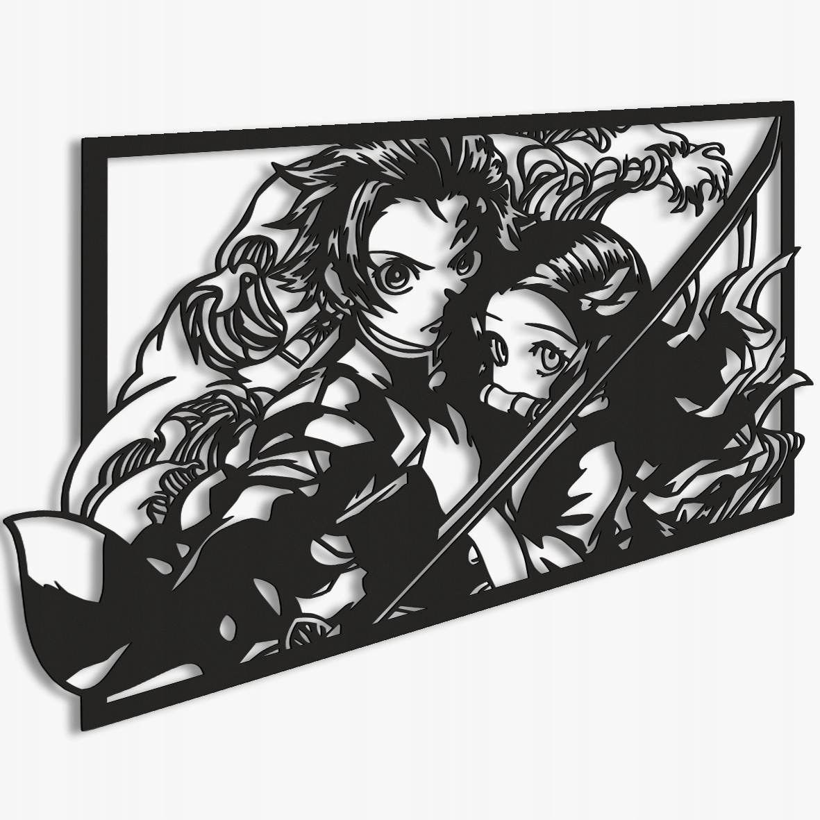 Nezuko Tanjiro Kamado Meč zabijáka démonů XL Obraz anime Panel 3D Dárek
