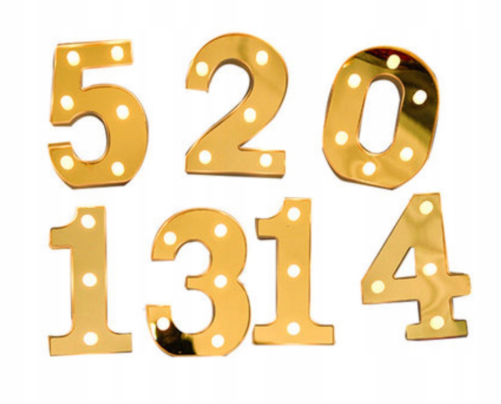 

Led Lampka Duże Cyfra Liczba 0-9 Wybór 3D 16CM