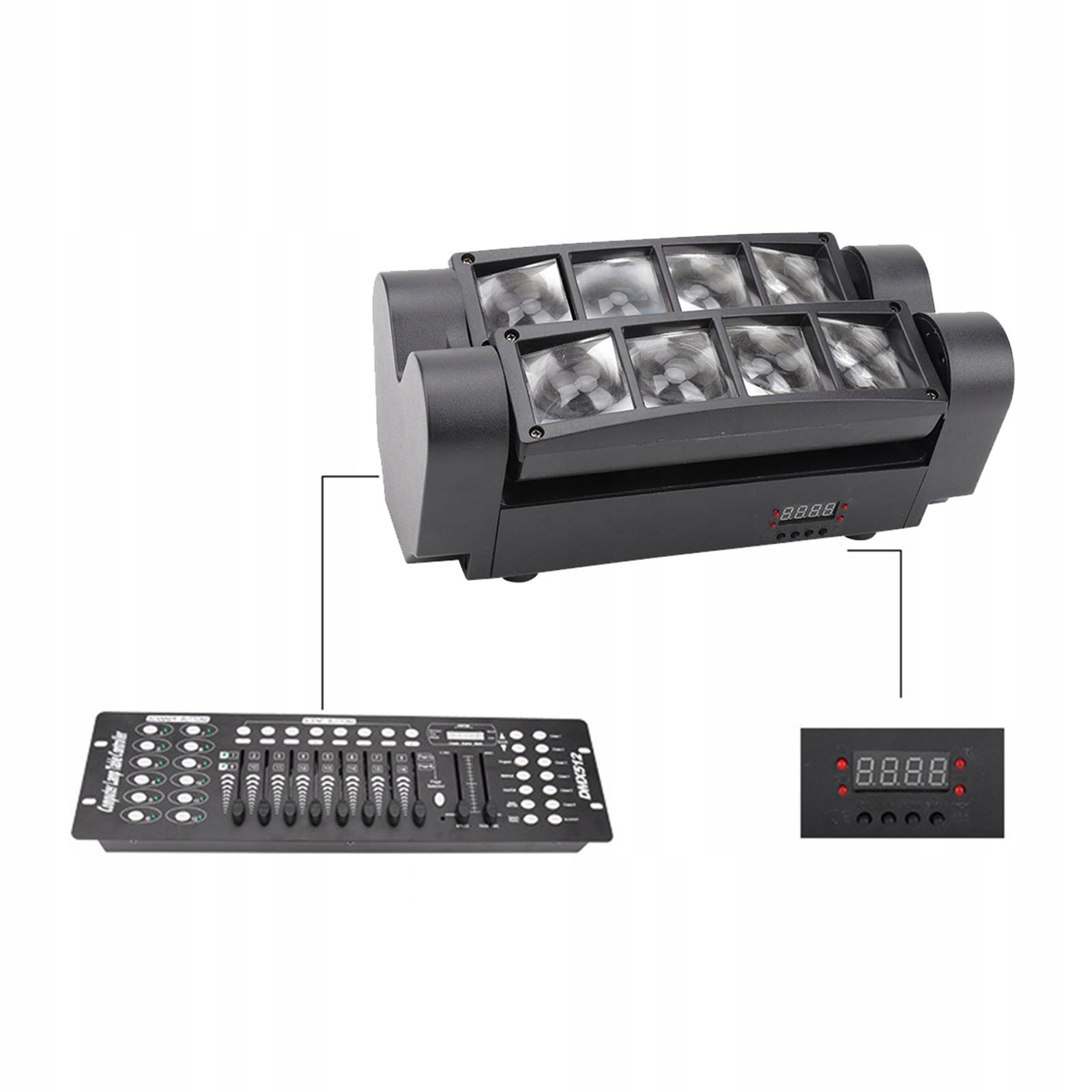 oczu RGBW Mini obrotowa wiązka światła Model hg1