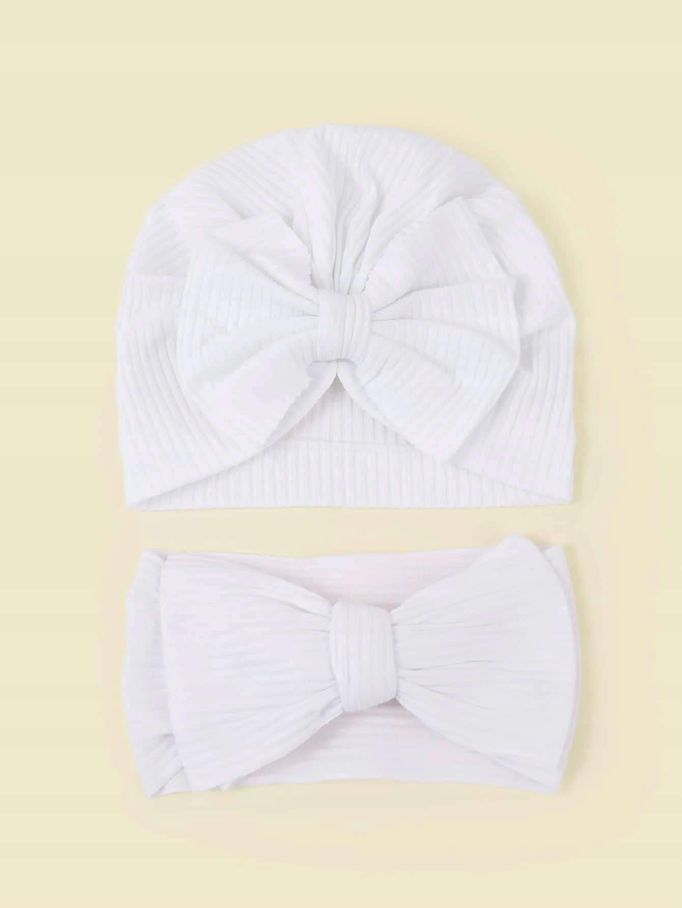 

Zestaw Czapka Turban+Opaska dla Dziecka Bawełna 0+