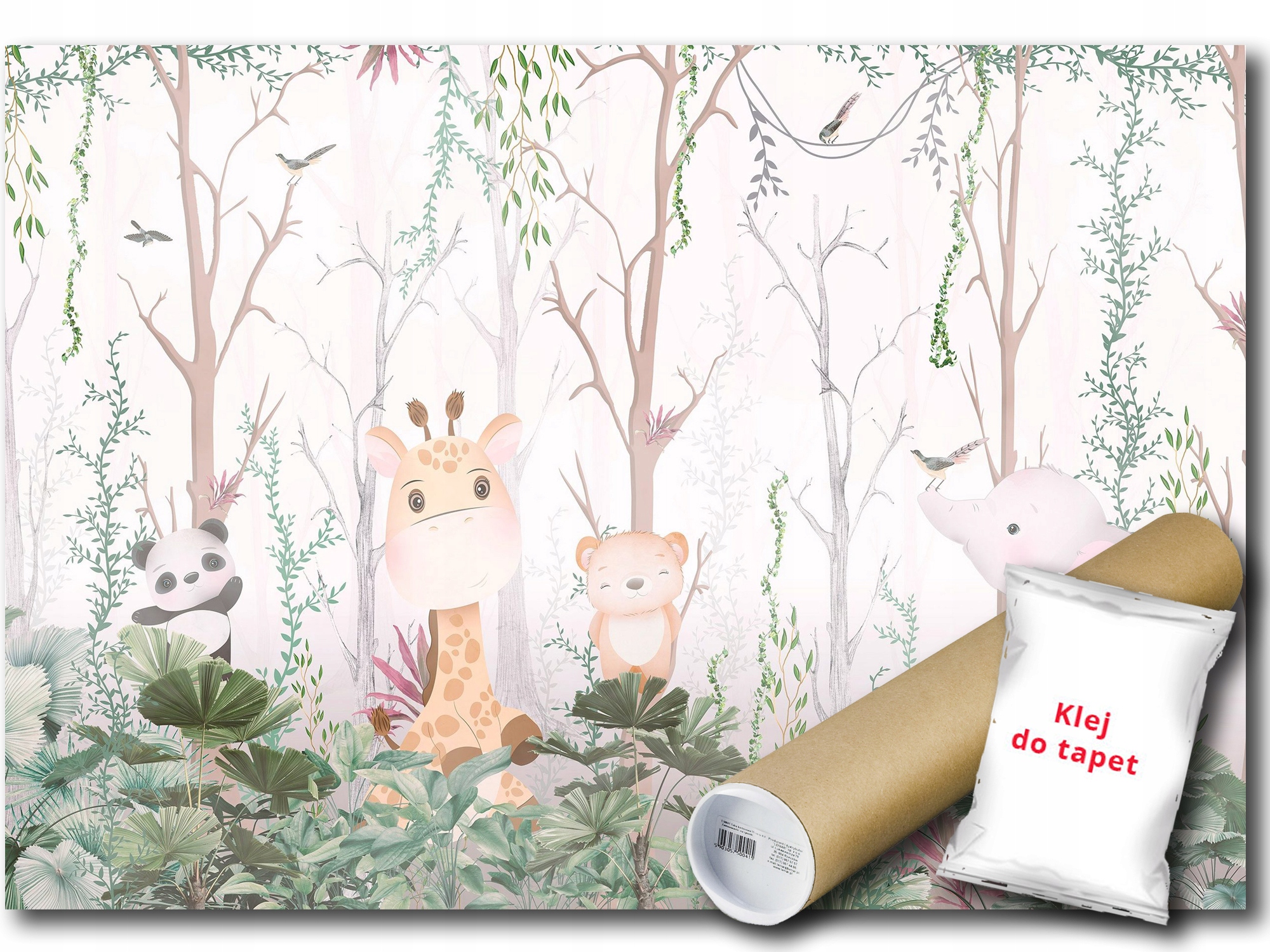 Fototapeta Flizelina Les Stromy Džungle Zvířata Zvířátka 416x254