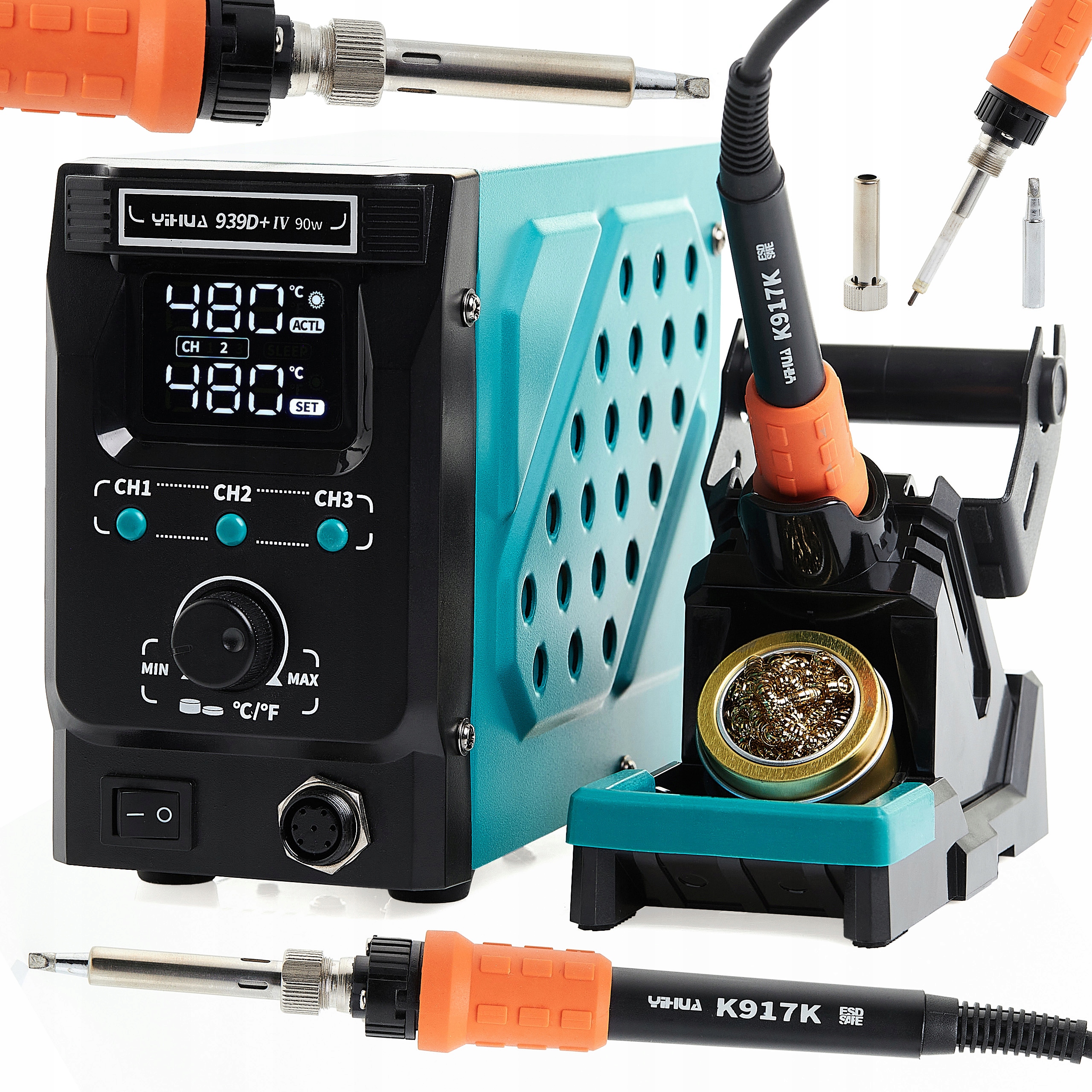 Pájecí Stanice Yihua 939D+-IV 90W Transformátor Na Hroty 902 M