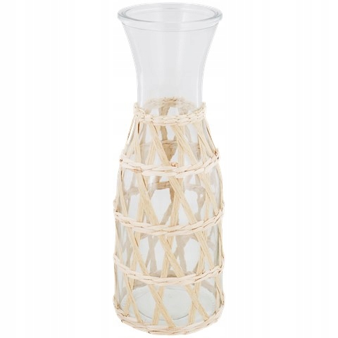 

Szklana Karafka 1L Dzbanek Plecionka Rattan Boho j