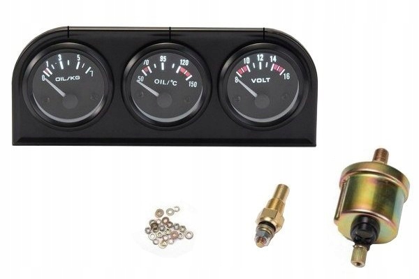 DP-ZE-210 - Часы X3 давление + температура масла вольтметр