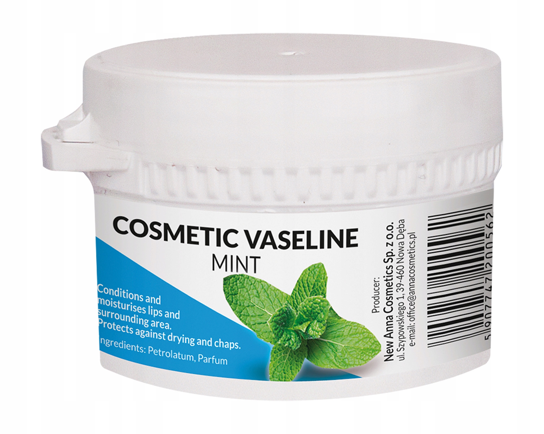 

Wazelina kosmetyczna mięta 50g New Anna Cosmetics
