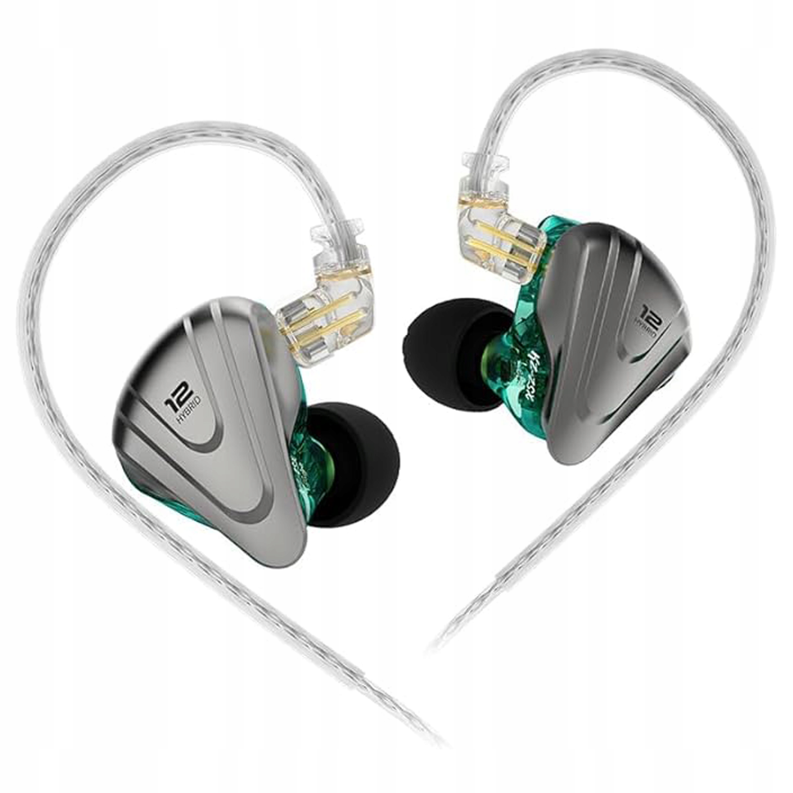 Kz Zsx Terminator Słuchawki Dokanałowe Iem Hybrydowe 1DD 5BA Cyan