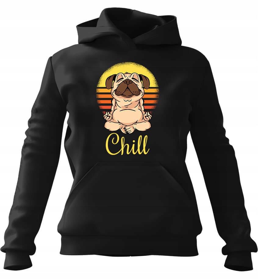 s kapucí Mikina Chill, černá, velikost M